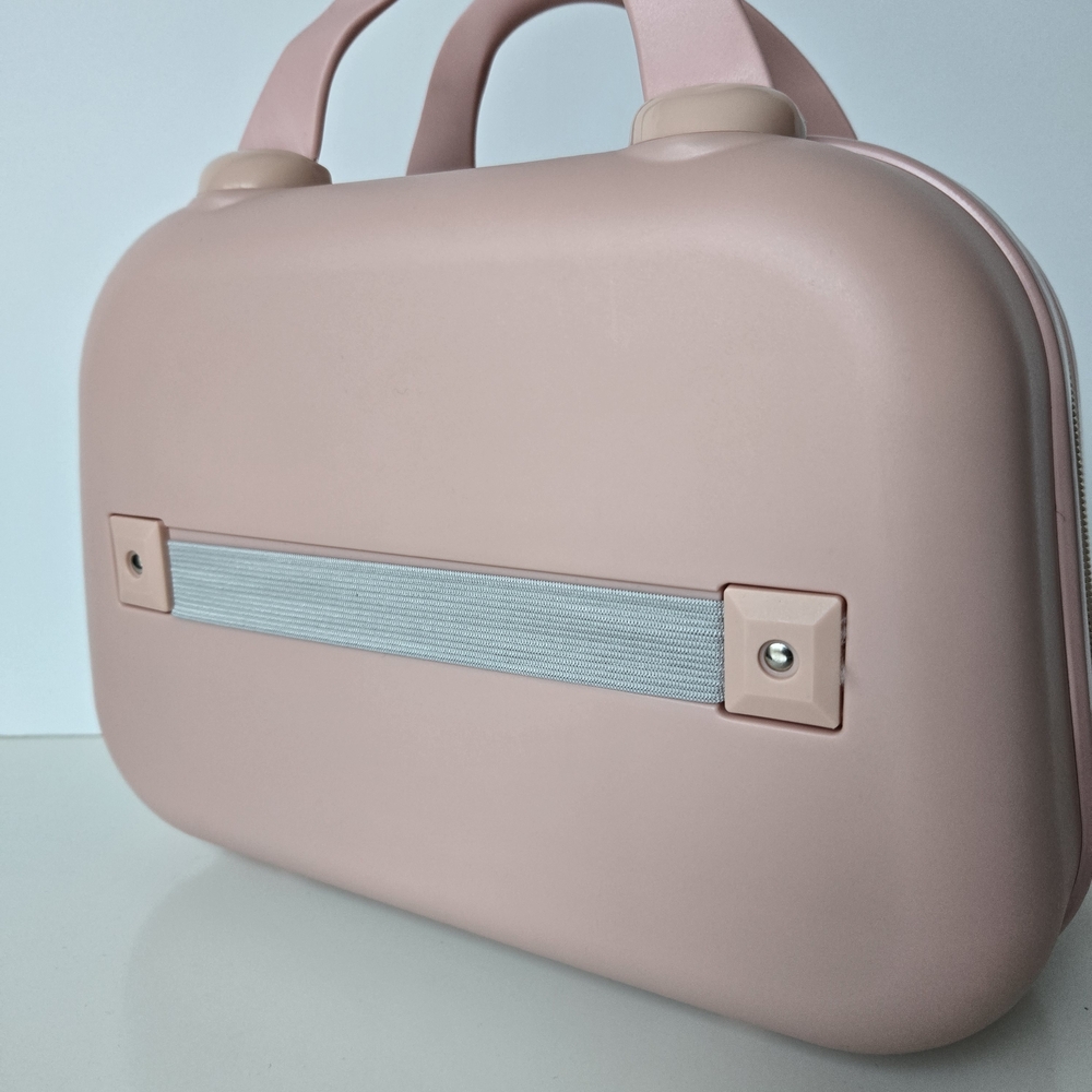 NWOT Living & Home Pink Portable HardShell Handheld Cosmetic Travel Trolley Case - Picture 14 of 15